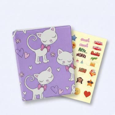 Imagem de Álbum de 500 fotos 10x15 Gatinho Roxo + ADESIVO - TUDOPRAFOTO
