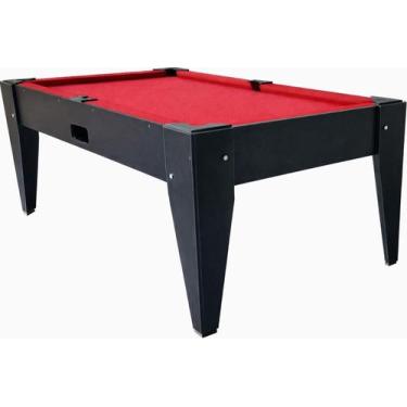 Imagem de Mesa sinuca bilhar campineira 1,82 m x 1,02m caçapa embutida -, Vermel