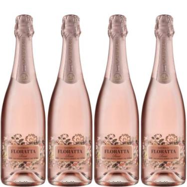 Imagem de Espumante Moscatel Rose Floratta Garibaldi 750ml Kit 4un
