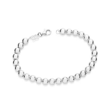 Imagem de Pulseira Com Bolas de Prata Maciça 925 Rommanel 850124 Cor:Prata, Prat