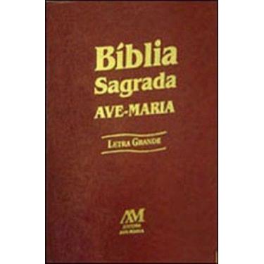 Imagem de Bíblia Sagrada Ave Maria Letra Grande - Marrom - Editora Ave-Maria
