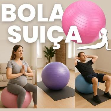Imagem de Bola Pilates Yoga Fisioterapia Exercícios Funcional Gestante Grande 55