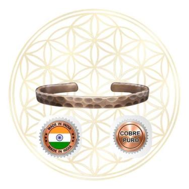 Imagem de Bracelete de Cobre Ajustável Cor:Antique Fino - Fluir, Antique fino