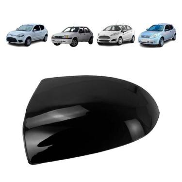 Imagem de Capa retrovisor ford fiesta 2003 a 2014 ford ka 2008 a 2013 black pian