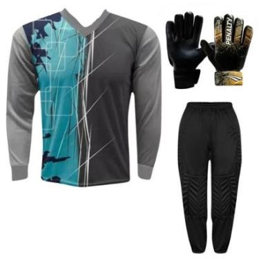 Imagem de Kit Goleiro Camisa Genoa Kanga + Calça TRB + Luva Penalty-Unissex