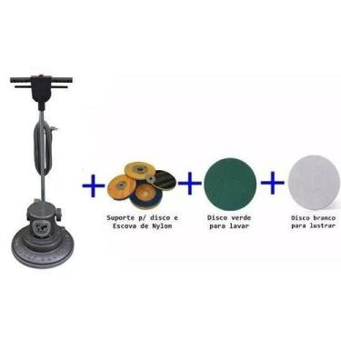 Imagem de Enceradeira Indl DC 300 Super Plus com suporte, escova disco verde e d