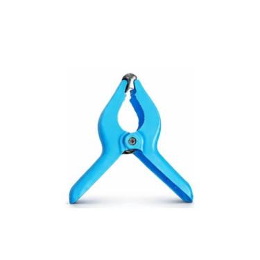 Imagem de Grampo Multiuso com Mola 150mm Azul Resistente Prático Ideal para Fixa
