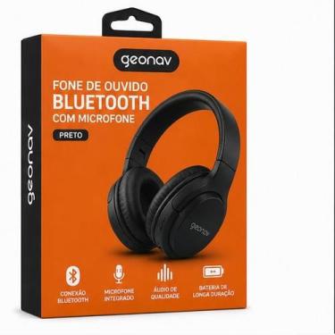Imagem de Fone De Ouvido Bluetooth Com Microfone Preto Geonav