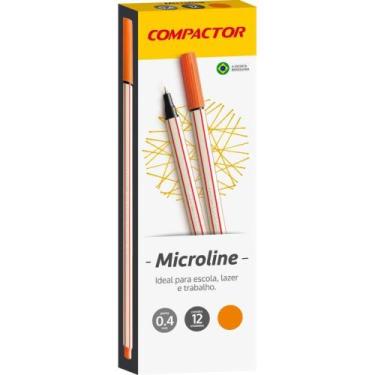Imagem de Caneta com Ponta Porosa Microline 0,4MM Laranja CX.C/12 - Compactor