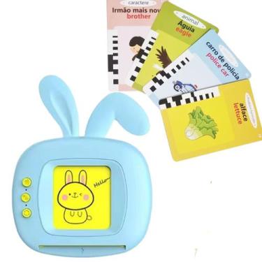 Imagem de Brinquedo Card Infantil Cartão Fala Inglês Português Coelho Apraxia Au