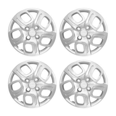 Imagem de Jogo Calota Aro 14 Fiat Uno Way 2015 2016 Prata - GFM