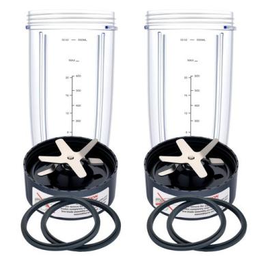 Imagem de Conjunto de Acessórios para Liquidificador GahsElec com Copos de 950ml