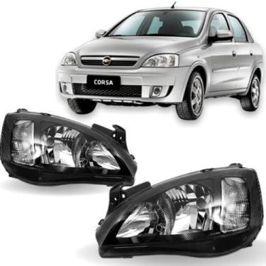 Imagem de Par farol corsa montana mascara negra raiado 2003 ate 2015 - BBS / AI