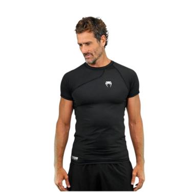 Imagem de Camiseta Rashguard Venum Flow Preto - Manga Curta - P-Masculino