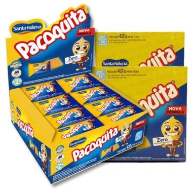 Imagem de Paçoca Paçoquita Zero Açucar Santa Helena Kit 3 Caixas 432g