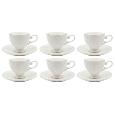 Imagem de Jogo 12 peças scarlet new bone porcelana 90 ml l'hermitage