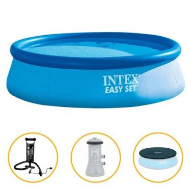 Imagem de Piscina Inflável Easy Set 7.290 Litros Filtro + Capa + Bomba - Intex, 