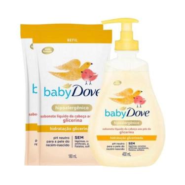 Imagem de Kit Sabonete Líquido Baby Dove Glicerinada 400ml + Refil - Dove Baby