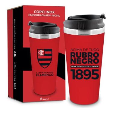 Imagem de Copo Denver Brasfoot Copo Térmico Inox Flamengo
