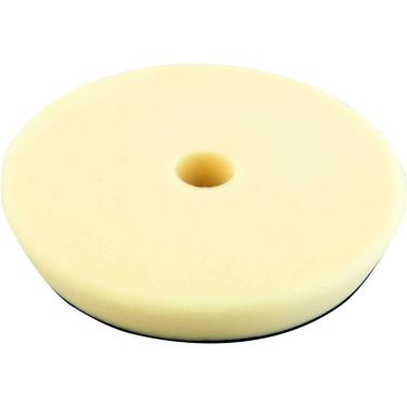Imagem de Boina de Espuma para Refino 6 Amarela para Politriz Roto Orbital para Polimento Automotivo com Sistema Fixa Fácil Vonder