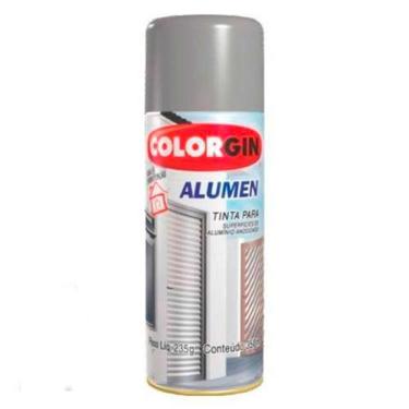 Imagem de Tinta Acrílica em Spray Alumen Alumínio Fosco 770 para Metais 350ML Cinza Colorgin