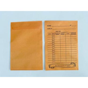 Imagem de Envelope anual de contribuição pacote com 100 unidades - Livraria Bete