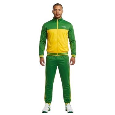 Imagem de Agasalho Conjunto Brasil Seleção Jaqueta Calça Verde/Amarelo - - Balbo