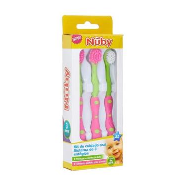 Imagem de Kit de Cuidado Oral Sistema 3 Estágios Rosa - Nuby