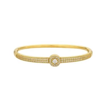 Imagem de Bracelete Zircônia Central - Banhado em Ouro 18k - Tri Gata Semijoias