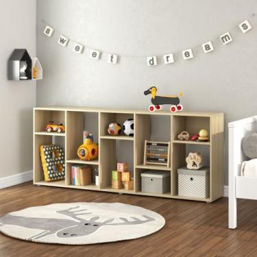 Imagem de Estante Infantil Multifuncional 10 Nichos Bella Casatema MadeiraOrigin