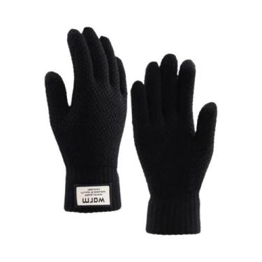 Imagem de Luvas De Inverno Masculinas Com Tela Sensível Ao Toque, Quentes, De Lã