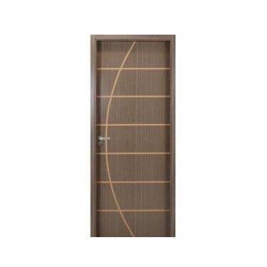 Imagem de Kit Porta de Madeira Decorada 215x74cm com Batente de MDF Ultra 10cm N