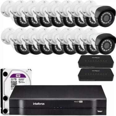 Imagem de Kit 16 Câmeras Ip Intelbras Nvd 1416 Vipc 1230 Full Hd