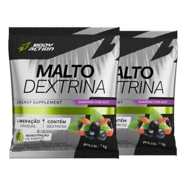 Imagem de 2x Maltodextrina Malto Dextrin 1kg - Bodyaction Sabor Guaran - Congrat