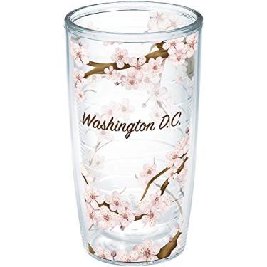 Imagem de Tervis Copo térmico Washington DC Cherry Blossom feito nos EUA, parede dupla, 473 g, sem tampa