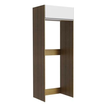 Imagem de Porta Geladeira Madesa Glamy 1 Porta Basculante - Rustic/Branco