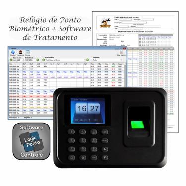 Imagem de Relógio de Ponto Biométrico Digital LP-10 com Software de Gerenciamento