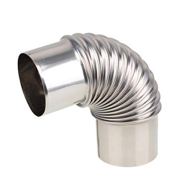 Imagem de BQLZR aquecedor de água de caldeira de aço inoxidável tubo de cotovelo para aquecedor de água a gás