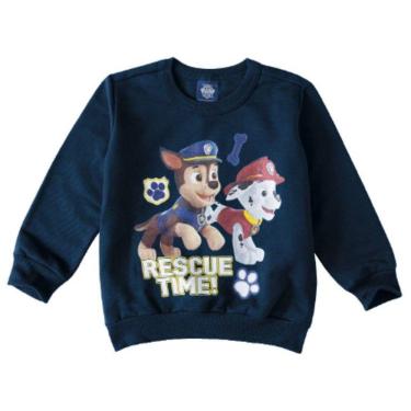 Imagem de Moletom Infantil Felpado Patrulha Canina - Azul Marinho - Malwee