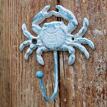 Imagem de GUIPAIHAI Gancho de parede de ferro fundido para banheiro, quarto, gancho de metal para pendurar no jardim, gancho para decoração de praia (cor: D)