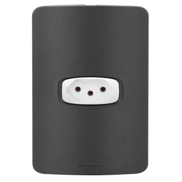 Imagem de Conjunto 1 Tomada 10A - Gracia Black Maxx / Branco - Gmpb002