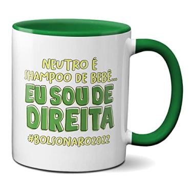 Imagem de Caneca Neutro É Shampoo De Bebê Eu Sou De Direita Bolsonaro (Verde)