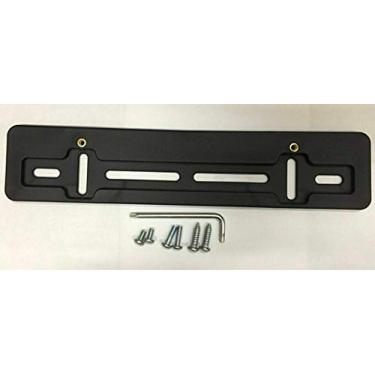 Imagem de TN TrunkNets Inc Suporte de montagem de placa de carro de para-choque dianteiro para Cadillac + Kit de parafusos e chave inglesa