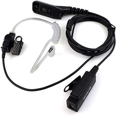 Imagem de Peça de ouvido de rádio Retevis 2 Way com microfone 2 fones de ouvido de vigilância acústica para Motorola APX6000 XPR6550 XPR7000 XPR7550e Walkie Talkies (1 pacote)