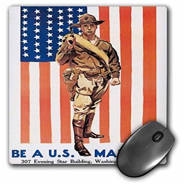 Imagem de 3dRose LLC 20 x 20 x 0,63 cm Vintage Be A Us Marine Washington Dc Pôster de recrutamento (mp_149370_1)