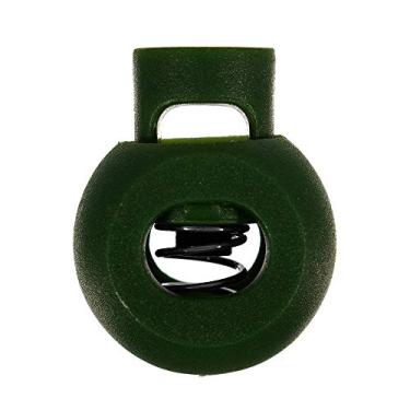 Imagem de West Coast Paracord Trava de cordão de bola redonda única de plástico - cordão paracord alternador (verde oliva, pacote com 20)