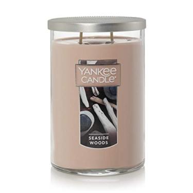 Imagem de Yankee Candle Seaside Woods perfumado, clássico copo grande de 623 g vela de 2 pavios, mais de 75 horas de tempo de queima, ideal para presente ou decoração de casa