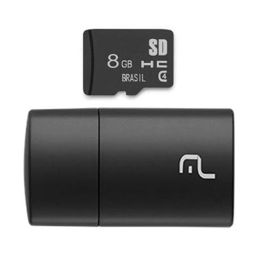 Imagem de Pen Drive Leitor Usb 2.0 Com Cartão De Memória Multilaser