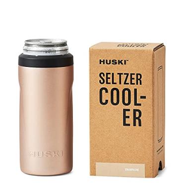 Imagem de Huski Cooler fino para latas | NOVO | Suporte de bebida skinny premium de 355 ml para seltzer duro, cerveja, refrigerante | Aço inoxidável 316 com isolamento triplo | Design sem costura | Funciona como um copo (champanhe)