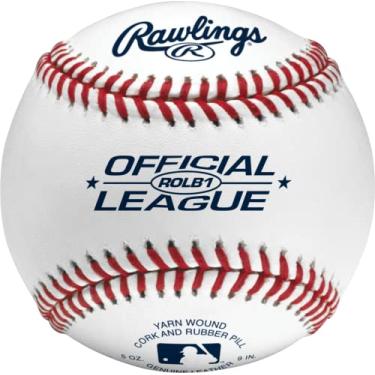 Imagem de Rawlings | Bolas de beisebol oficiais da liga | Grau de competição | ROLB1 | Juventude/14U | Uso de jogos/prática | 12 unidades